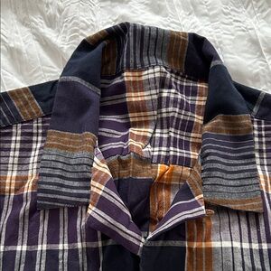 Plaid Casual Button Down Shirt - Multicolor